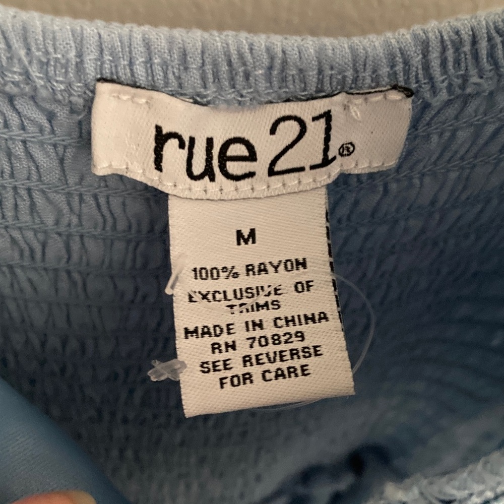 Rue21 Sky Blue Rayon Midi dress - Picture 2 of 4